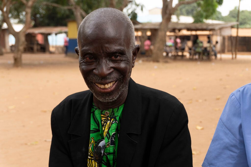 Ely smiling after cataract surgery in rural Togo
