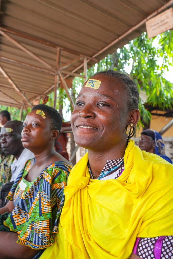 Rose smiling after cataract surgery through Sight.org outreach in Togo