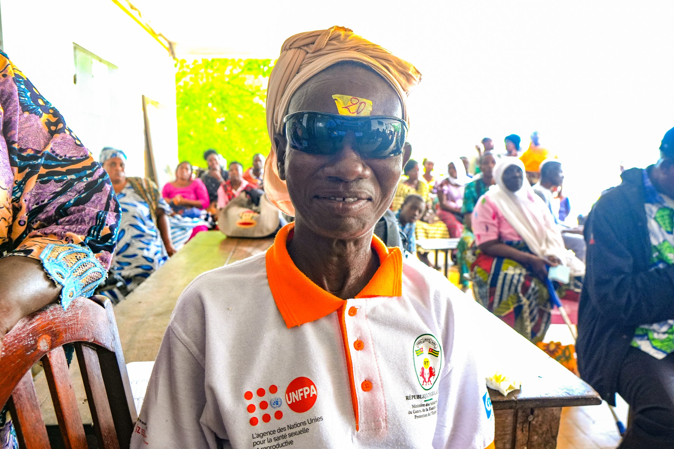 Bayale after cataract surgery through Sight.org outreach in Togo